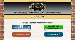 Desktop Screenshot of gralak-tuckpointing.com