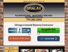 Tablet Screenshot of gralak-tuckpointing.com